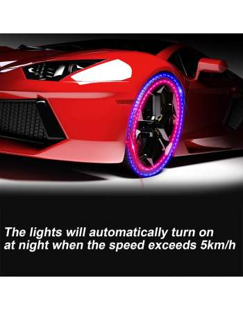 Car Tire Lights Wheel Valve Stem Hub Lamp Cap Lights Car Solar Led Tire Lights Solar Energy Flashing Lights