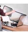 Grease Splatter Guard for Stove 3 Sided Stainless Steel Backsplash Behind Stove Foldable Splash Shield Panel
