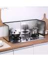 Grease Splatter Guard for Stove 3 Sided Stainless Steel Backsplash Behind Stove Foldable Splash Shield Panel