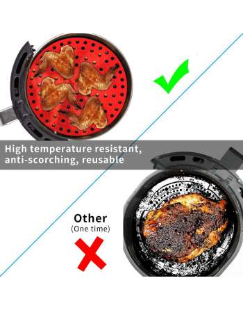 Air Fryer Silicone Liners (4 Pcs) for Ninja Foodi DZ201/DZ401, Reusable AirFryer Liners