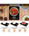 Kitchen Scale Digital Food Scale Rechargeable with Waterproof Tempered Glass Platform