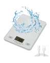 Kitchen Scale Digital Food Scale Rechargeable with Waterproof Tempered Glass Platform