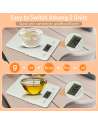 Kitchen Scale Digital Food Scale Rechargeable with Waterproof Tempered Glass Platform