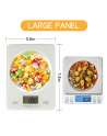 Kitchen Scale Digital Food Scale Rechargeable with Waterproof Tempered Glass Platform