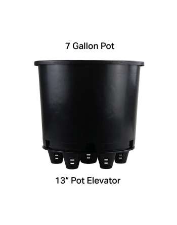 13-Inch Pot Elevators for Plants Plastic Fabric Pots Elevator Saucer Riser Tray Stand Indoor-Outdoor, 6-Pack