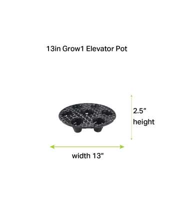 13-Inch Pot Elevators for Plants Plastic Fabric Pots Elevator Saucer Riser Tray Stand Indoor-Outdoor, 6-Pack