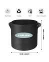5-Pack 3 Gallon Plant Grow Bags Heavy Duty Thickened Nonwoven Fabric Pots with Handles