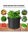5-Pack 3 Gallon Plant Grow Bags Heavy Duty Thickened Nonwoven Fabric Pots with Handles