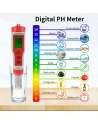 pH Meter TDS Tester Digital 4-in-1 for Water Quality, Pools, Ponds, Lab, Aquariums with Backlight