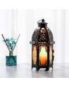 SENJWARM Vintage Large Size Decorative Candle Ramadan Lantern, 12.8 inch Moroccan Style Ramadan Hanging Lantern