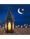 SENJWARM Vintage Large Size Decorative Candle Ramadan Lantern, 12.8 inch Moroccan Style Ramadan Hanging Lantern