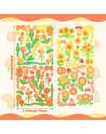 8 Sheets Scrapbook Stickers Laser Ribbon Stickers Waterproof Stickers