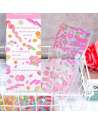 8 Sheets Scrapbook Stickers Laser Ribbon Stickers Waterproof Stickers
