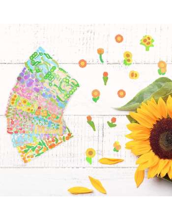 8 Sheets Scrapbook Stickers Laser Ribbon Stickers Waterproof Stickers