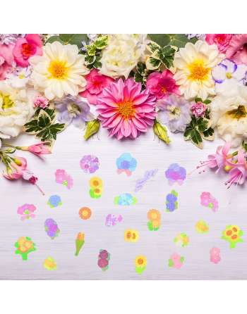 8 Sheets Scrapbook Stickers Laser Ribbon Stickers Waterproof Stickers