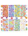 8 Sheets Scrapbook Stickers Laser Ribbon Stickers Waterproof Stickers