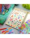 8 Sheets Scrapbook Stickers Laser Ribbon Stickers Waterproof Stickers