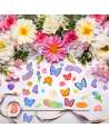8 Sheets Scrapbook Stickers Laser Ribbon Stickers Waterproof Stickers