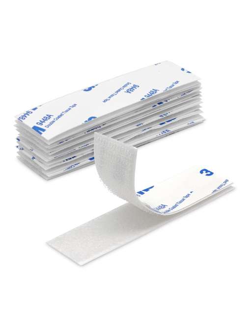 15Pairs Upgrade Hook Loop Strips with Adhesive, 1 x 4 Inch Heavy Duty Mounting Tape
