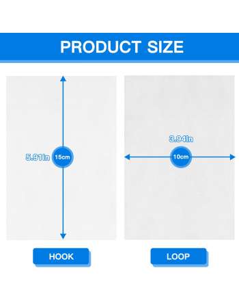 10Pairs Upgrade Hook Loop Strips with Adhesive,4x6inch Heavy Duty Mounting Tape