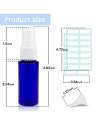 Blue Spray Bottles PET Empty Fine Mist Plastic Mini Travel Bottle Set