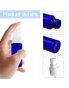 Blue Spray Bottles PET Empty Fine Mist Plastic Mini Travel Bottle Set