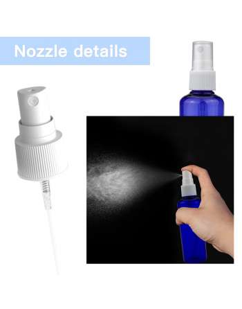 Blue Spray Bottles PET Empty Fine Mist Plastic Mini Travel Bottle Set