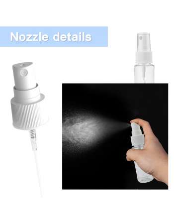 Clear Spray Bottles PET Empty Fine Mist Plastic Mini Travel Bottle Set