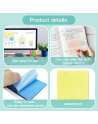 Clear Sticky Notes, Transparent Sticky Note Pads, Translucent Colored Stickies Notes