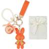 [SENJWARM] Preserved Flower Keychain Cute Rabbit Pendant Never Withers Flowers Women Female Friends Gift Girlfriend Wife