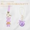 [SENJWARM] Preserved Flower Keychain Cute Rabbit Pendant Never Withers Flowers