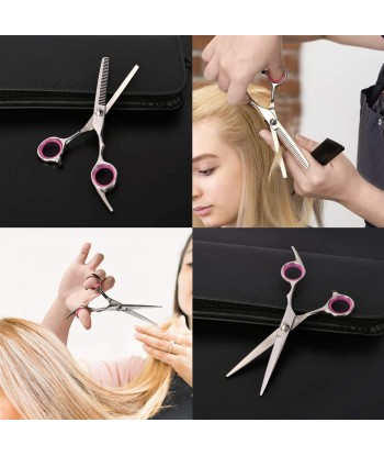 Hair Cutting Shears Set, Premium Stainless Steel 12PCS Hairdressing Shears Kit for Barber, Salon, Home