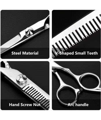 Hair Cutting Shears Set, Premium Stainless Steel 12PCS Hairdressing Shears Kit for Barber, Salon, Home