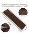 Stair Treads Non-Slip Carpet Indoor Set of 15 Treads Stair Rugs Mats Rubber Backing (30 x 8 inch)