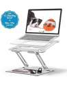 Laptop Stand, Ergonomic Laptop Holder with Heat Vent, Height Adjustable, Aluminum Multi-Angle Laptop Riser Compatible