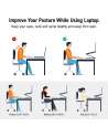 Laptop Stand, Ergonomic Laptop Holder with Heat Vent, Height Adjustable, Aluminum Multi-Angle Laptop Riser Compatible