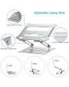 Laptop Stand, Ergonomic Laptop Holder with Heat Vent, Height Adjustable, Aluminum Multi-Angle Laptop Riser Compatible