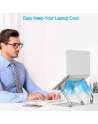 Laptop Stand, Ergonomic Laptop Holder with Heat Vent, Height Adjustable, Aluminum Multi-Angle Laptop Riser Compatible