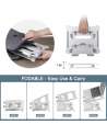 Laptop Stand, Ergonomic Laptop Holder with Heat Vent, Height Adjustable, Aluminum Multi-Angle Laptop Riser Compatible