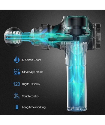 Massage Gun Deep Tissue Massager - Percussion Massager Gun  Deep Tissue Portable Body Muscle Massager Gun