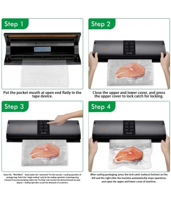 Vacuum Sealer, Automatic Food Sealer Machine for Food Savers|Easy to Clean|Dry & Moist Food Modes| Compact Design