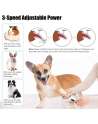 Dog Nail Grinder, Professional Pet Nail Clipper with LED Light, 3-Speeds Electric Pet Nail Trimmer Painless Paws Grooming