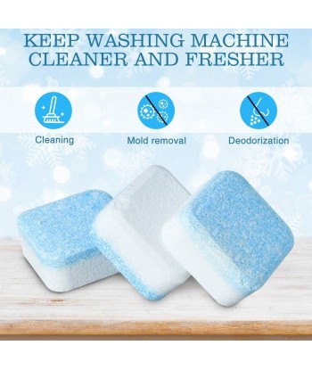 Solid Washing Machine Cleaner Effervescent Tablet, Deep Cleaning Tablets for All Machines 10 Counts