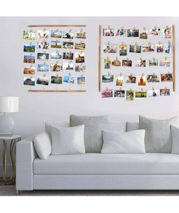 Hanging Photo Display for Wall Decor 30.7X 26 Inch with 30 Clips  Picture Hangers Hanging Display Frames for Party/Home