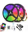 LED Strip Lights, 32.8 ft RGB WiFi Controller Led Light Strip 5050 SMD IP65 Waterproof RGB Flexible Light Strip Kit