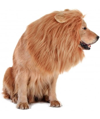 Dog Lion Mane Costume,Lion Mane Wig Costumes for Medium to Large Sized Dog with Ears & Tail