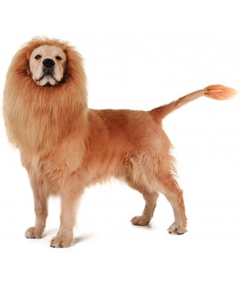 Dog Lion Mane Costume,Lion Mane Wig Costumes for Medium to Large Sized Dog with Ears & Tail