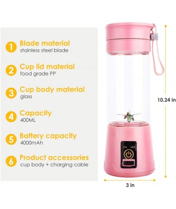 Portable Personal Blenders for Shakes and Smoothies,Juicer Cup with USB Rechargeabl Blender