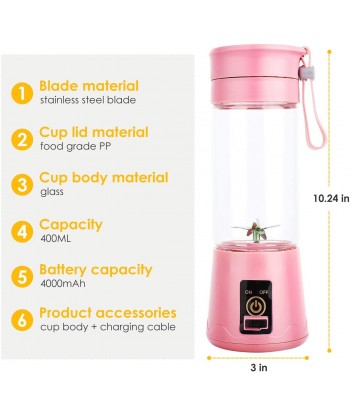 Portable Personal Blenders for Shakes and Smoothies,Juicer Cup with USB Rechargeabl Blender