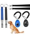 Dog Training Whistle with Clicker, Adjustable Pitch Ultrasonic Dog Training Kit